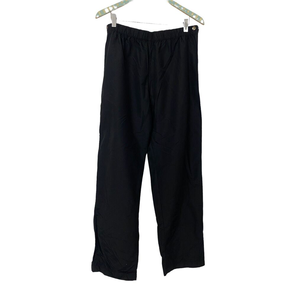 LL Bean Zip Off Pants Womens Large Black Nylon Hiking Outdoor 32 34 36 38 x 29"L